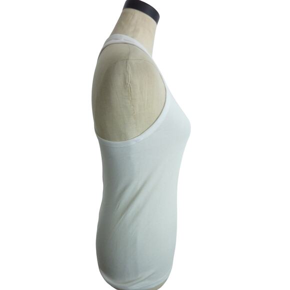 Everlane White Ribbed Racer Back Tank Top M - Picture 2 of 7